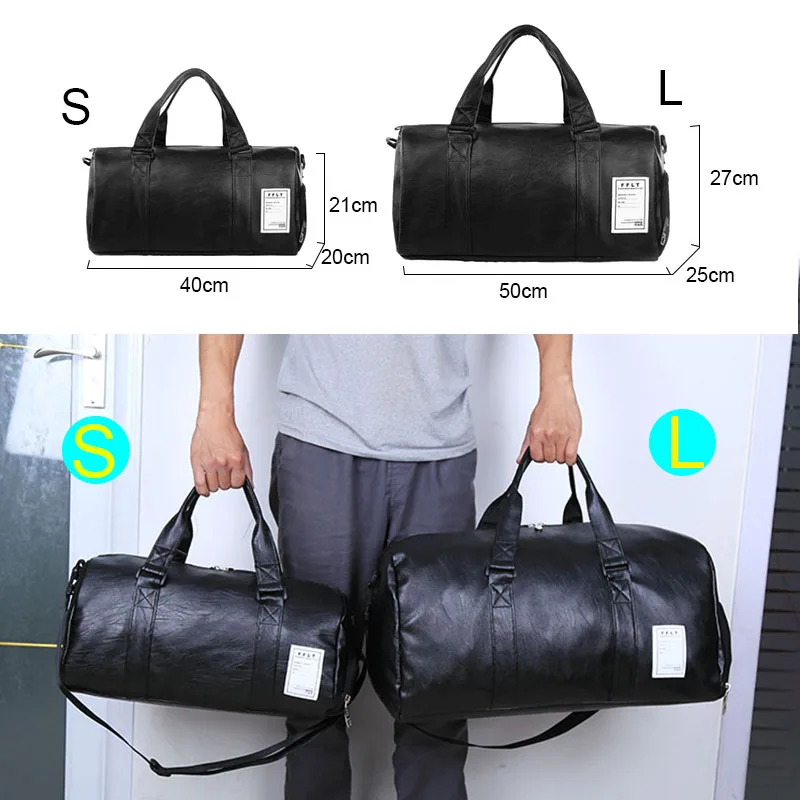 Bolsas De gimnasio De cuero, Bolsa De entrenamiento deportivo para hombres y mujeres, bolsa De deporte para gimnasio, equipaje De viaje, bolsa De Yoga para viajes al aire libre XA627A - imagen 5