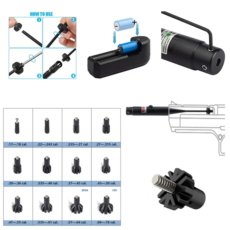 Laser Boresighter.17.22 a.78 Colimador de mira de orificio láser Lazer - imagen 5