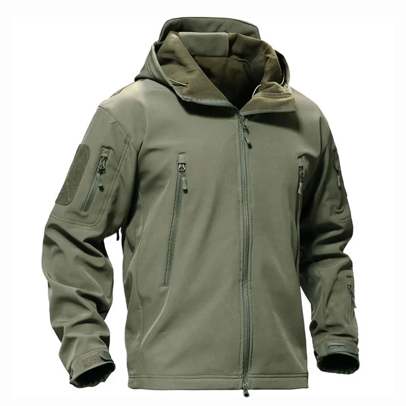 Chaqueta táctica de Softshell TAD para hombre, ropa de caza de camuflaje, abrigos militares impermeables con capucha para acampar y senderismo - imagen 3
