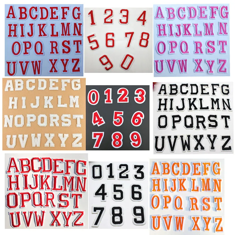 Parche bordado con letras verdes para ropa, bolsa de ropa, pantalones, pegatinas Diy, 26 alfabeto, apliques de decoración para vestido de niños, 5 uds. - imagen 5