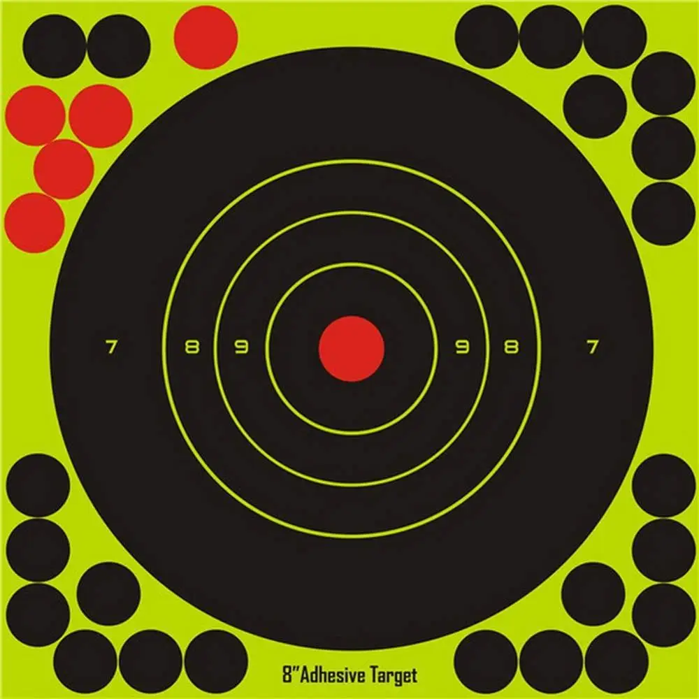 Adhesivo de reactividad para tiro, objetivo de entrenamiento de caza, pegatina para pistola/Rifle/pistola, 8 pulgadas, 12 pulgadas, 10 Uds. - imagen 4