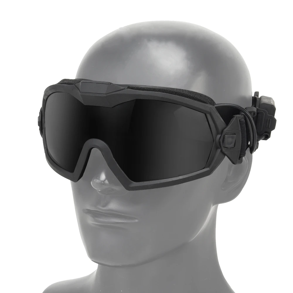 Gafas de ventilador táctico, sistema de ventilador antiniebla, buen impacto, lente protectora intercambiable, Motor, ciclismo, Paintball, Airsoft, CS, juego de guerra - imagen 5