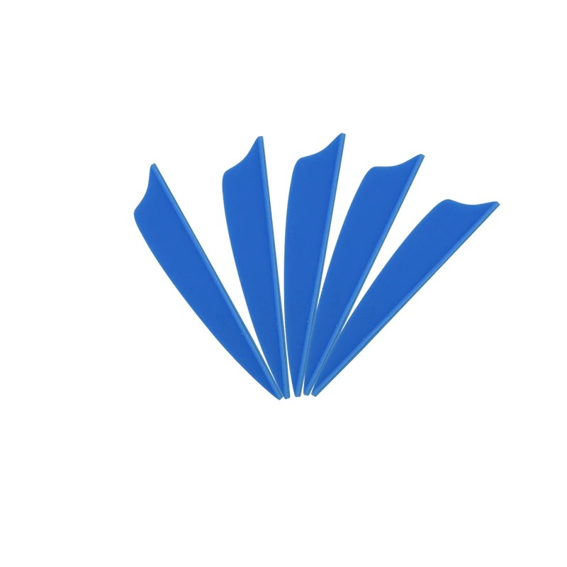 Flechas de goma con plumas para tiro con arco, 100 unidades, 2,5 pulgadas, bricolaje, paleta de plumas, 8 colores, accesorios de caza - imagen 3