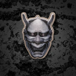 Prajna Japan Hannya Mask Warrior Parche militar para chalecos