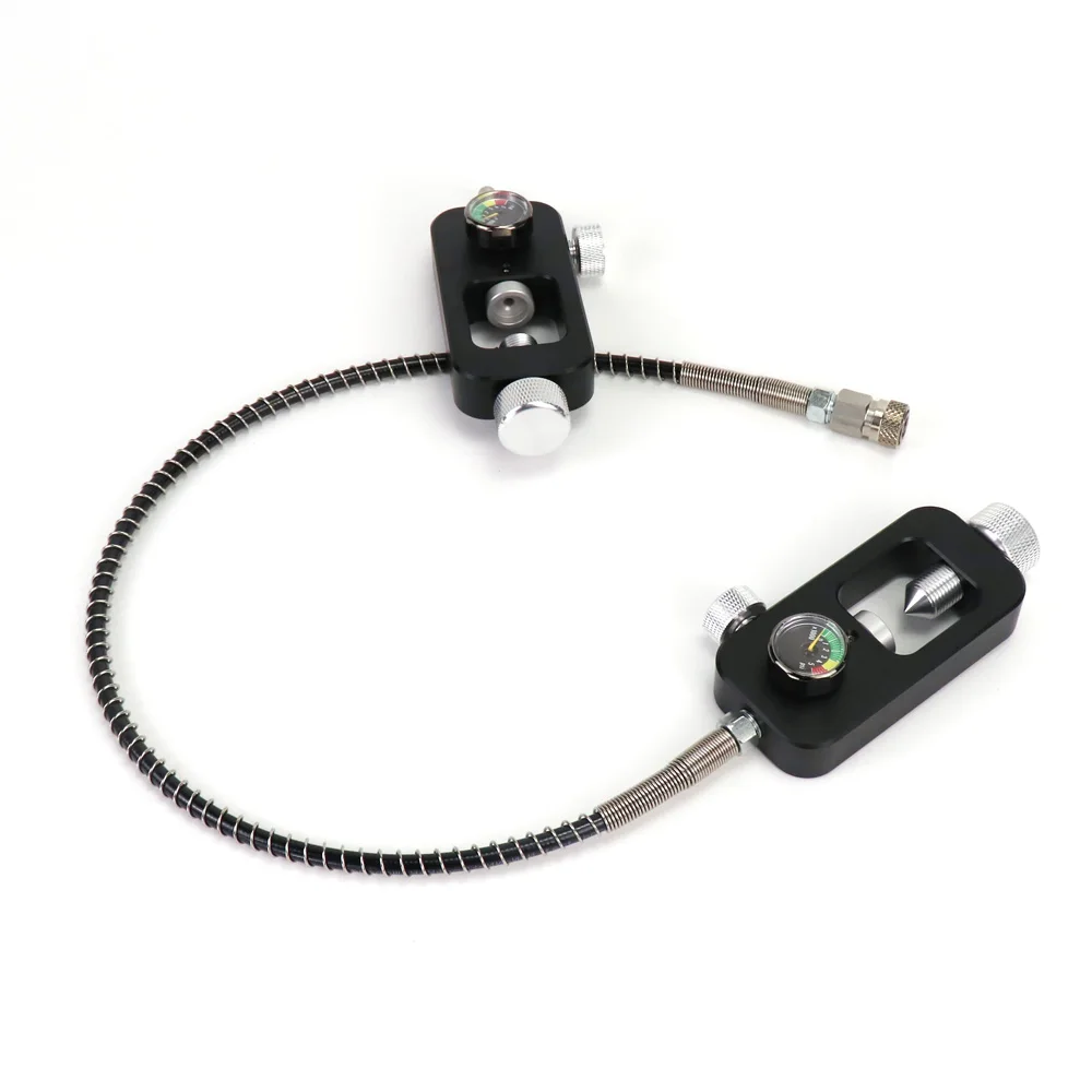 Nueva yugo de buceo para estación de llenado de cilindro de yugo de buceo, presión de decantamiento/ecualización con manguera de calibre, desconexión rápida - imagen 5