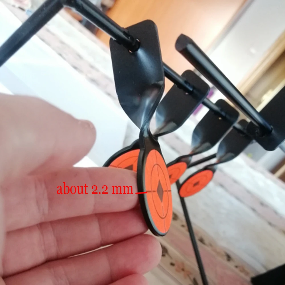 Juego de 5 plataformas para Rifle de pistola giratoria de reinicio automático, objetivo de tiro de Metal para entrenamiento de calibre 177 o 22 - imagen 5