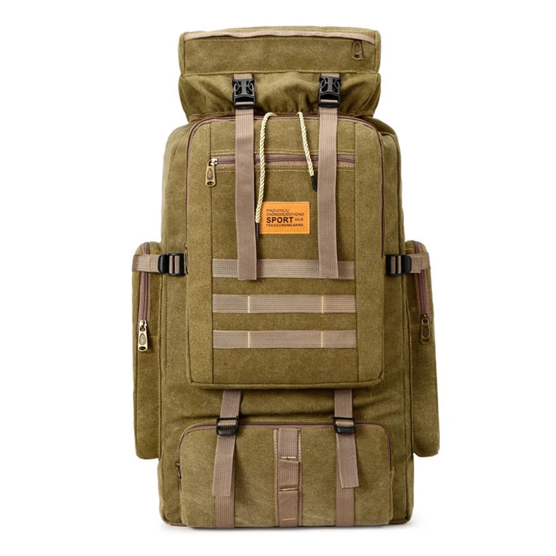 Mochila táctica militar Molle de 70L para exteriores, bolsa deportiva impermeable para acampar, senderismo, escalada, Viajes - imagen 4