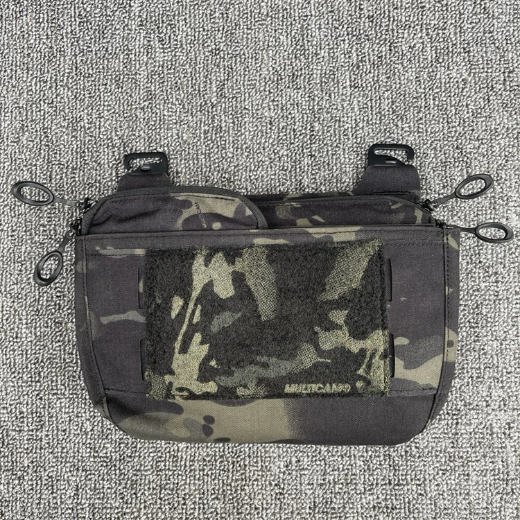 Chaleco táctico para deportes al aire libre, bolsa de Panel frontal, bolsillo pequeño/medio con cremallera integrada - imagen 5