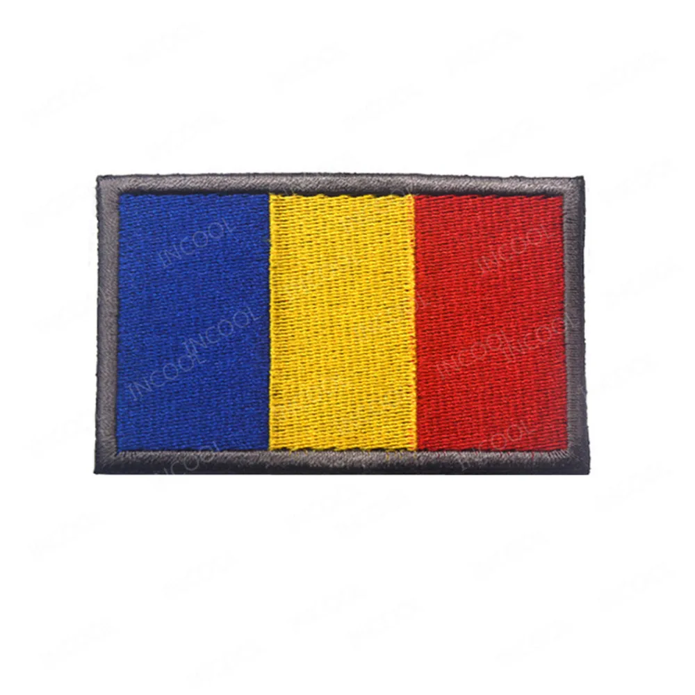 Parches reflectantes infrarrojos para ropa, parche bordado de goma de PVC 3D de Rumanía, brazalete para mochila - imagen 3