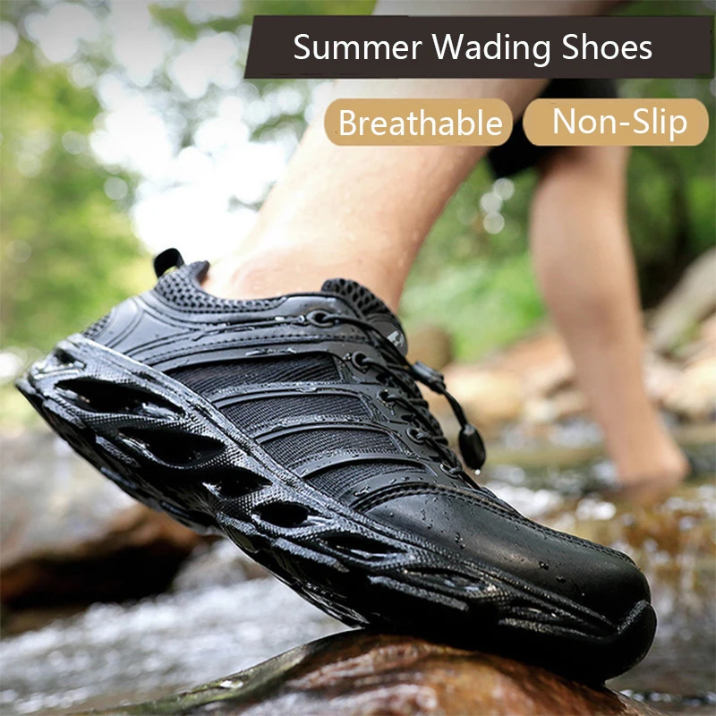 Zapatos ultraligeros para deportes al aire libre para hombre, calzado de acampada, senderismo, Trek, transpirables, resistentes, Verano - imagen 3