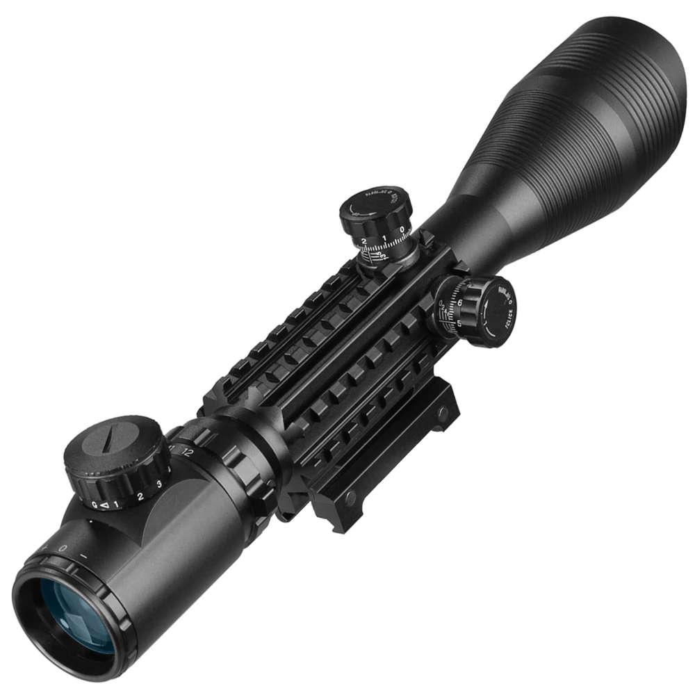 VOMZ-mira de punto verde y rojo para caza, telémetro iluminado, retícula, óptica ajustable, alcance de luz, deslizamiento, vista de 20mm, 4-12x50 - imagen 5