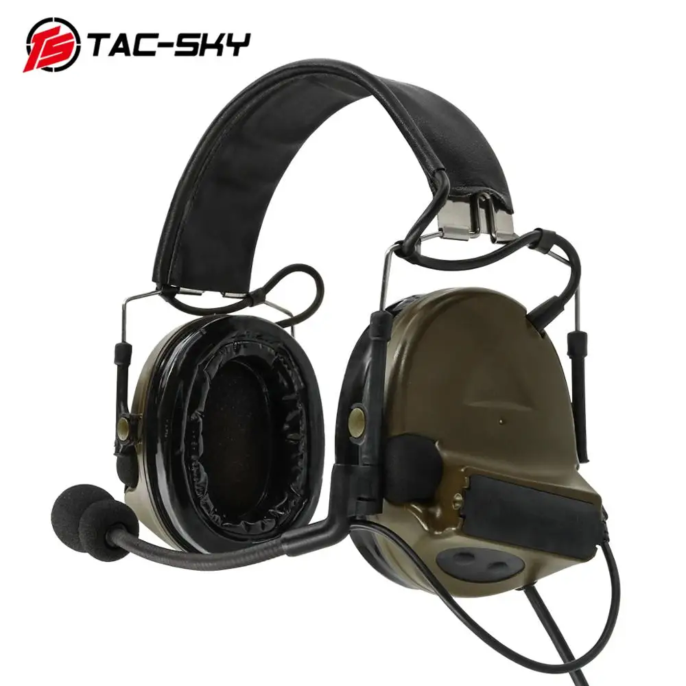 TS TAC-SKY C2 auriculares tácticos con cancelación de ruido para caza al aire libre, protección auditiva, Walkie Talkie COMTA II Headse - imagen 3