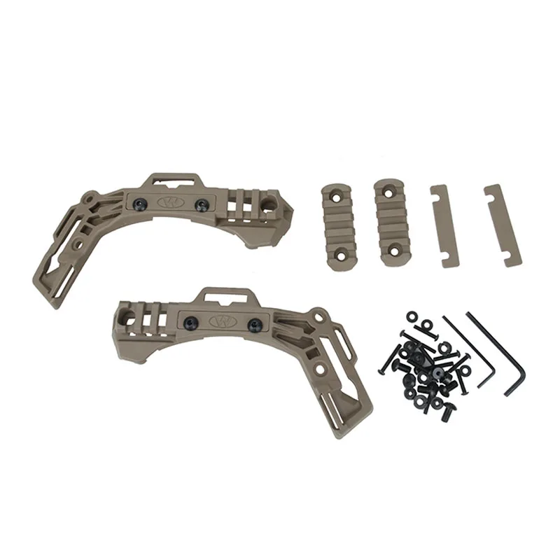 1 par de adaptador de riel de repuesto para casco táctico Wendy 2,0/3,0, soporte para traje de riel guía para casco TMC3521 - imagen 2