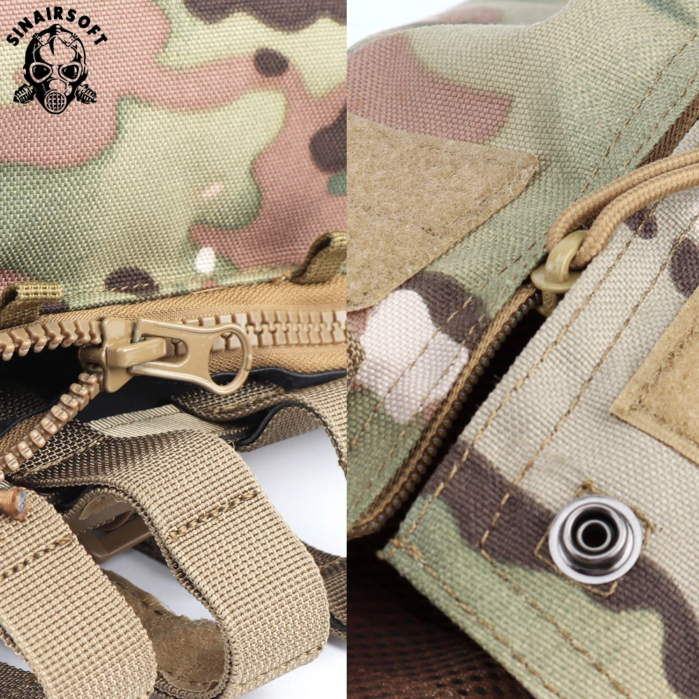 SINAIRSOFT-Paquete de Panel táctico con cremallera, portador de placa Molle militar Airsoft, mochila con cremallera, bolsa de nailon para chaleco AVS JPC 2,0 CPC - imagen 5