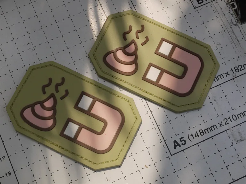 Parches tácticos SWAT de PVC de goma 3D, emblema, parche magnético divertido, creación de insignia