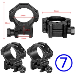 Anillos de montaje para mira telescópica de caza, anillos duales de 25,4 MM/30MM de diámetro, riel Picatinny, montaje de alta calidad