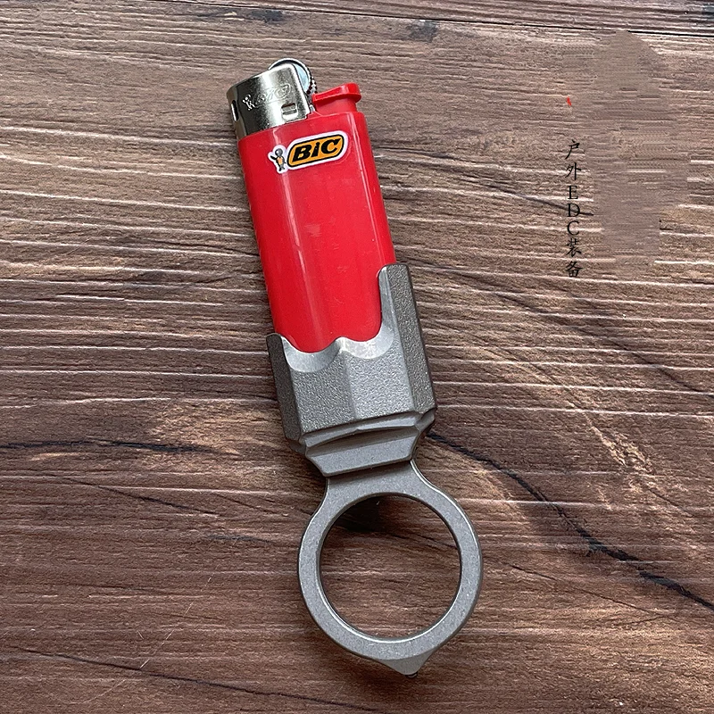 XGEDC-Chaqueta mechero multiusos de aleación de titanio, hebilla de anillo grande, cabeza de cuentas - imagen 2