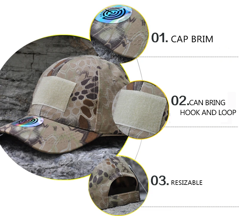 Gorra de béisbol de camuflaje para hombre, 13 colores, hueso masculino, sombrero para papá, camionero, nueva gorra táctica para hombre, gorra Snapback - imagen 3