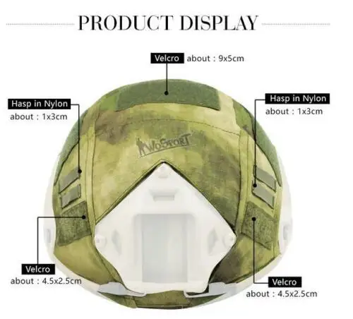 Casco de caza táctico de camuflaje, cubierta de piel para MH, PJ, Paintball - imagen 4