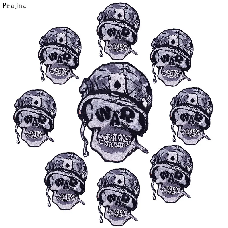 Parches bordados de animales Hippie/Punk para ropa, 10 piezas, termoadhesivos, apliques de oso, Calavera, pegatina para ropa - imagen 5