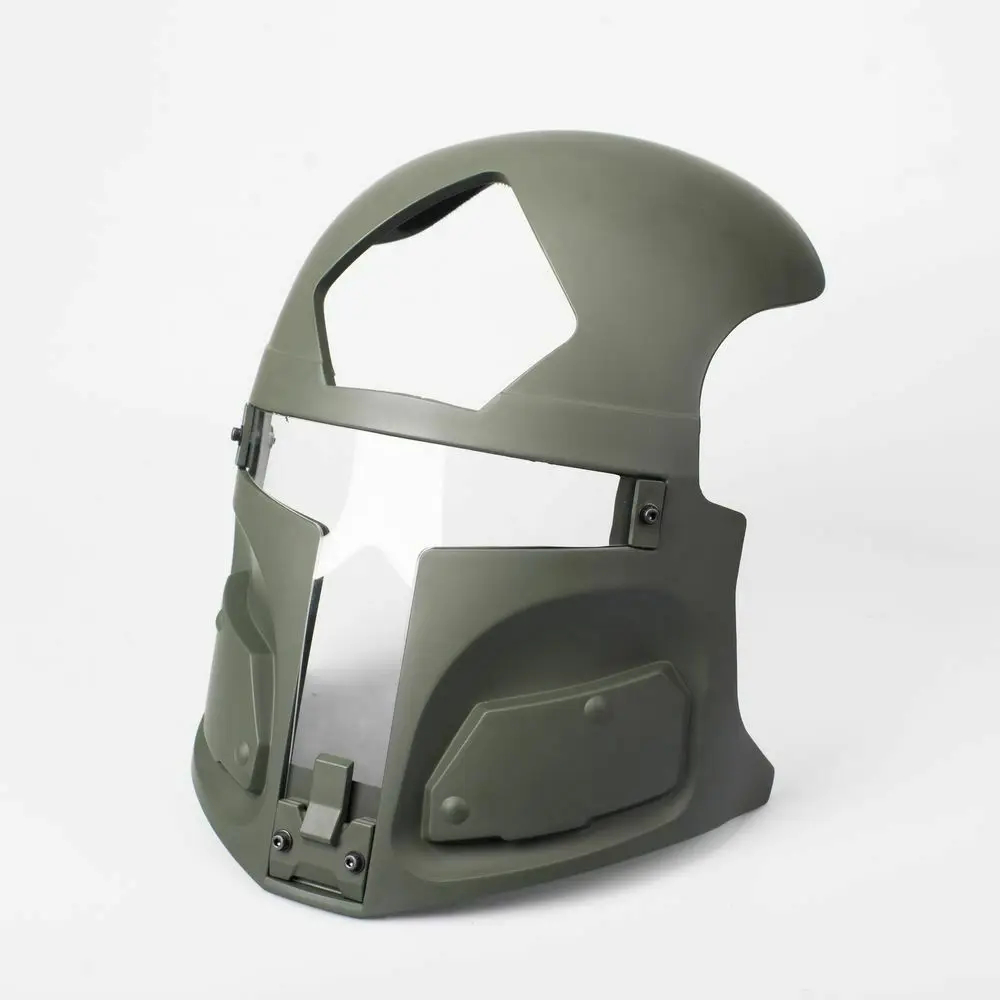 Casco táctico marítimo máscara de ciencia ficción deporte máscara facial completa lente negra - imagen 4