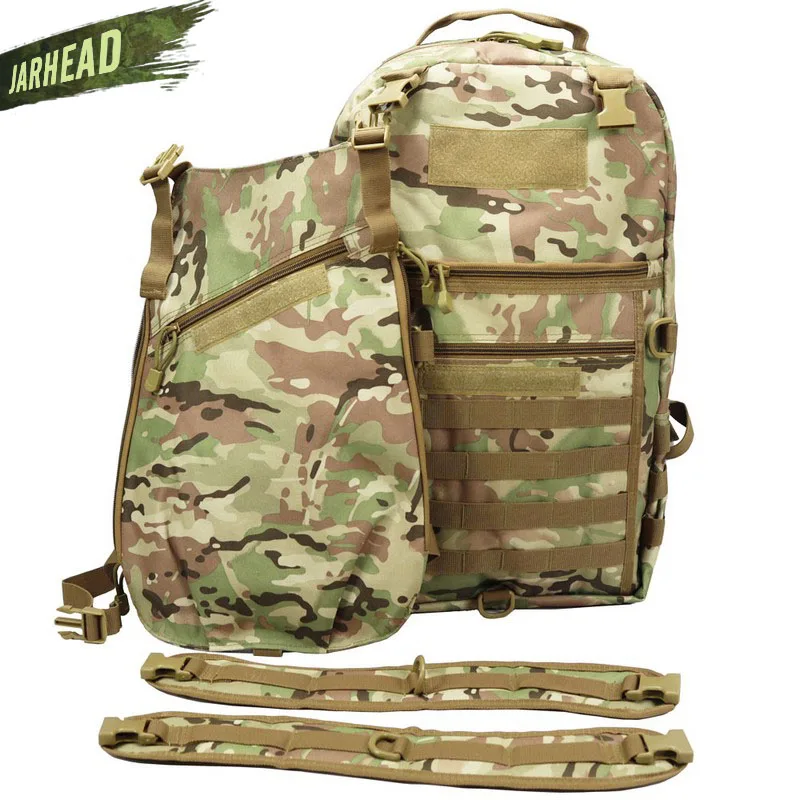 Mochila táctica de tela Oxford para exteriores, morral de supervivencia Separable de 35L, camuflaje, PUBG, deportes, Montañismo - imagen 3