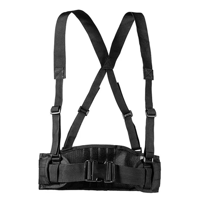 Cinturón táctico Molle para hombre, chaleco en forma de H, faja de cintura del ejército con correa para el hombro, suave, acolchado, ajustable, para caza - imagen 2