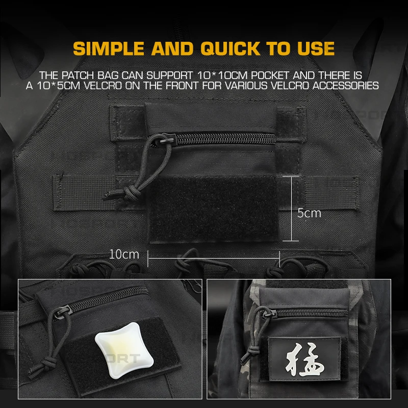 Bolsa de parche colgante de aparejo de pecho, chaleco MOLLE con bolsa de dulces, herramienta EDC, táctica, más nueva - imagen 4