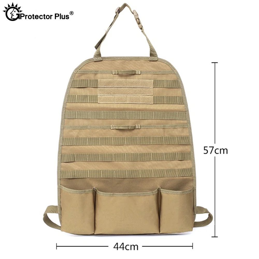 PROTECTOR PLUS Bolsa trasera Universal para asiento de coche, organizador táctico Molle para asiento de coche, almacenamiento, organizador de asiento de nailon, Protector para caza automática - imagen 2