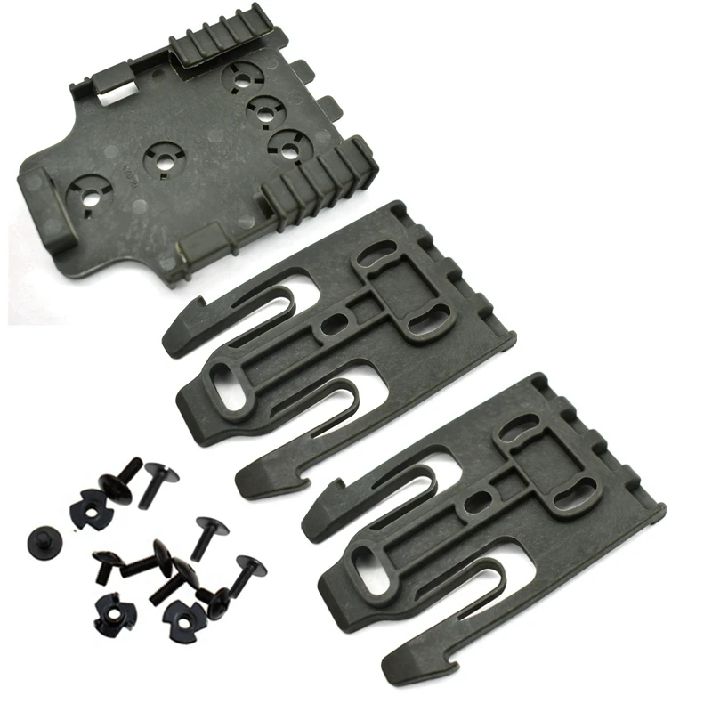 Funda de pistola de bajo recorrido, plataforma táctica, sistema de bloqueo rápido para pistola Universal, funda de pistola de pierna caída, caza - imagen 4