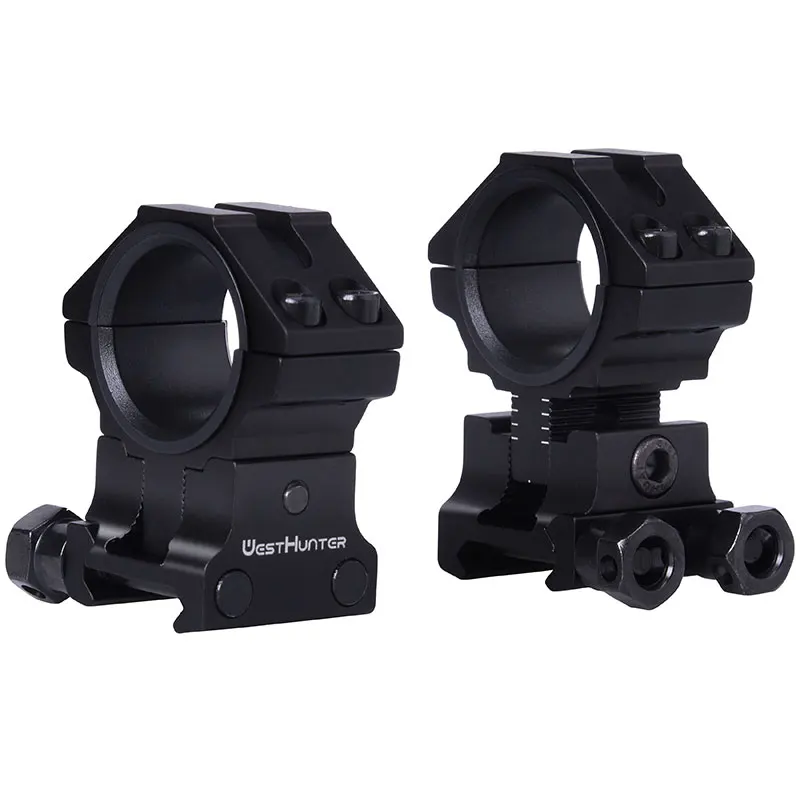 WESTHUNTER-Soporte Picatinny de elevación de perfil ajustable, corrección de elevación de precisión CNC, 1 ''/30mm, visor de Rifle de caza, anillos duales - imagen 3