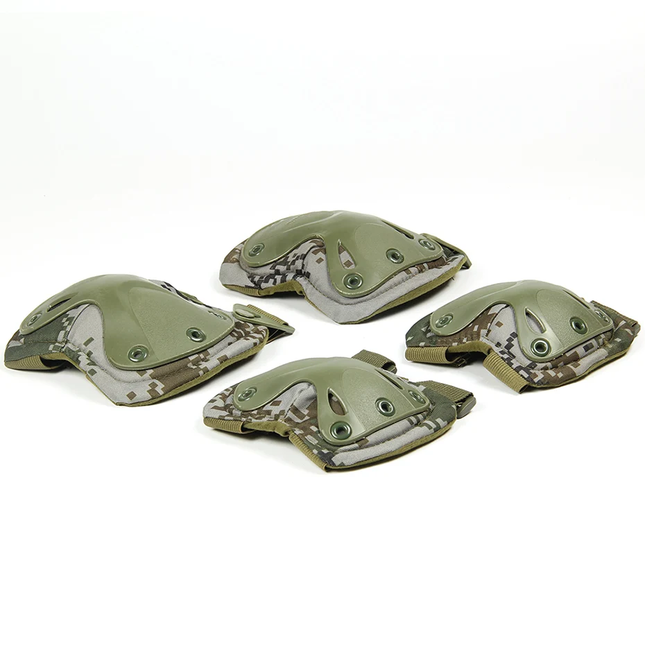 Rodilleras protectoras militares para Paintball, Airsoft, deportes de caza, conjunto de coderas, joelheira, tenis, 4 unids/lote - imagen 2