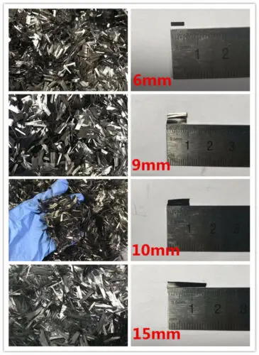Filamento de fibra de carbono de corte corto para cubierta de teléfono forjado, para coche, 6/9/10/15/20mm, 500G - imagen 3