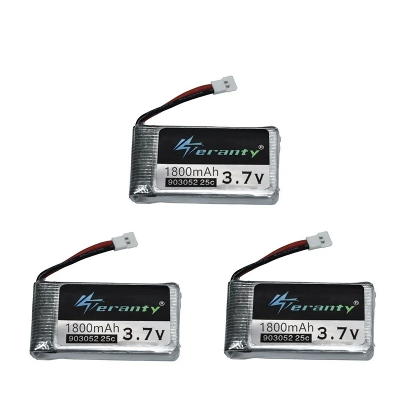 Batería Lipo de 3,7 V, 1800mAh, 903052, cargador para Syma X5, X5C, X5SW, X5SC, X5S, X5SC-1, M18, H5P, RC, Quadcopter, 3,7 V - imagen 3