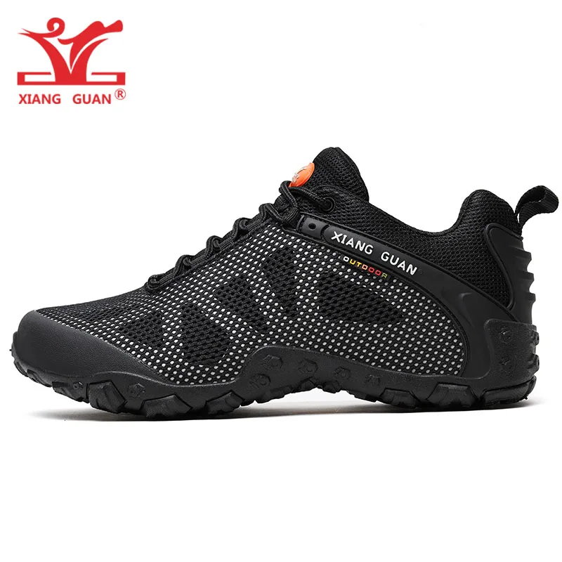 Zapatos de senderismo para hombre y mujer, botas de Trekking transpirables de malla, tendencia negra, caza, escalada táctica, deportes, zapatillas para caminar al aire libre - imagen 4