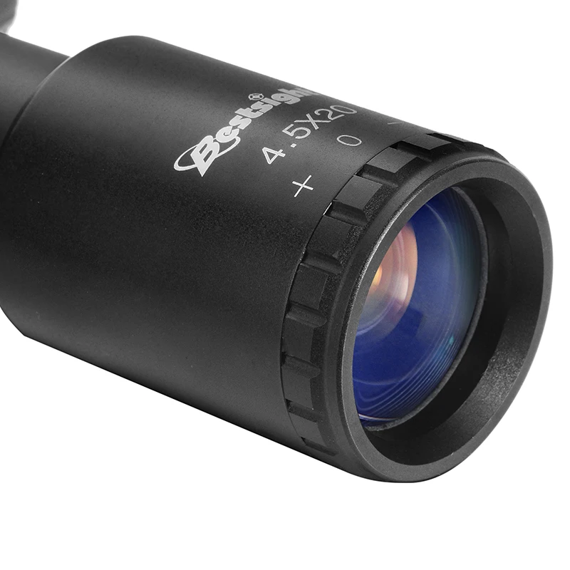 Mira óptica compacta 4,5x20 AK74 AK47 AR15, mira para Rifle de caza, mira telescópica Mil Dot iluminada en rojo, caza de aire para francotirador - imagen 4