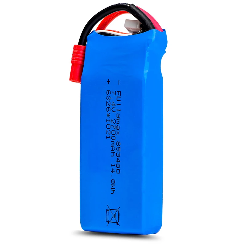 Batería Lipo recargable de 7,4 V y 2700mAh con cargador USB de 7,4 V para Drones Syma X8C X8W X8G X8 RC, repuestos de cuadricóptero 2S 903480 - imagen 2