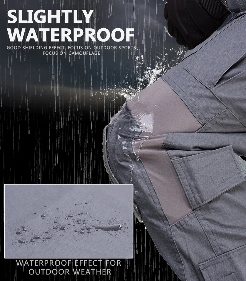 Pantalones de combate G3 + almohadillas, pantalones deportivos elásticos, equipo táctico US CP, pantalones tácticos de camuflaje para escalar al aire libre, pantalones de trabajo informales de carga Airsoft - imagen 4