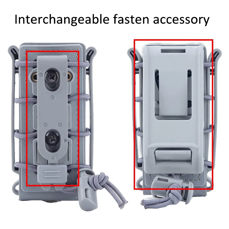 Bolsas ajustables para revistas, bolsa táctica Molle de plástico con Clip para cinturón, 9Mm - imagen 4