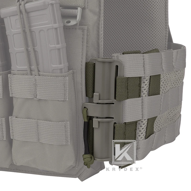 KRYDEX-Conjunto de conector de hebilla de Extracción rápida táctica, montaje MOLLE de liberación rápida Universal para JPC, CPC, NCPC 6094, chaleco de armadura RG - imagen 4