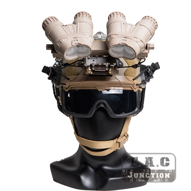 Revestimiento táctico antiniebla para Airsoft, lentes grises, gafas de seguridad para casco, con Clips de riel - imagen 5