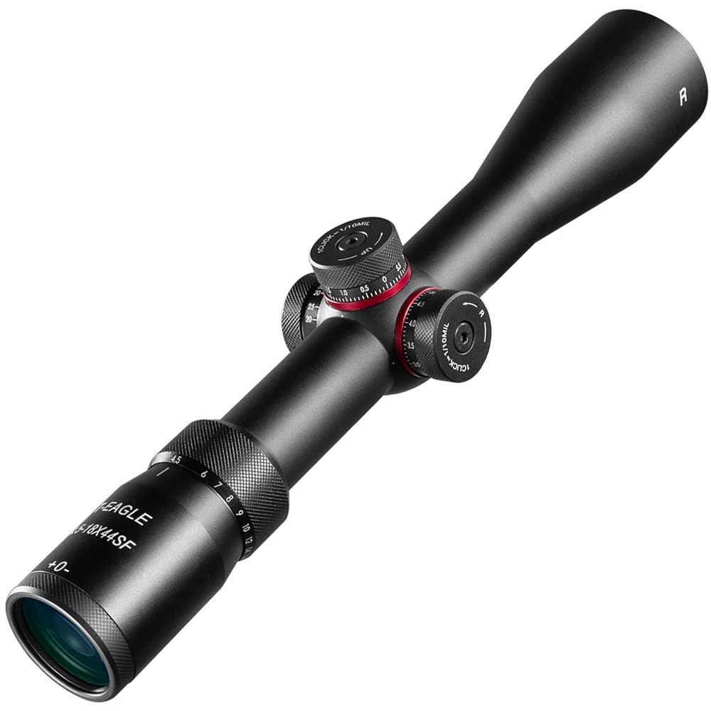 Mira telescópica para rifle de caza, Visor de aumento cruzado 8X, retícula grabada de cristal, reinicio de bloqueo, 4,5-18x44 SF - imagen 3