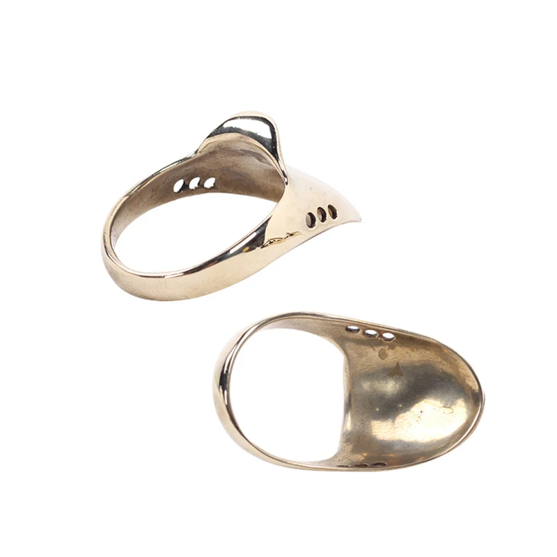 Anillo de pulgar para tiro con arco, protector de dedo, lengüeta para dedo, seguro para dedo, arco al aire libre, flecha, accesorios de tiro de caza, 1 ud. - imagen 4