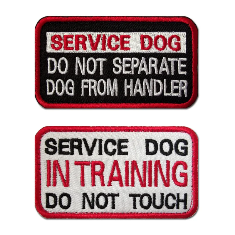 No toque la insignia del perro, parches bordados de tela para mascotas que funcionan con perros de servicio, separe al perro de las pegatinas del manipulador - imagen 2