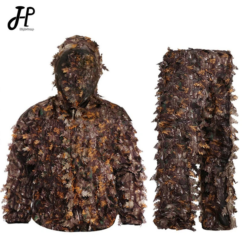 Traje de camuflaje biónico de flores adhesivas, traje Ghillie de caza, juego de jungla CS, ropa de entrenamiento, cazador, Airsoft - imagen 5