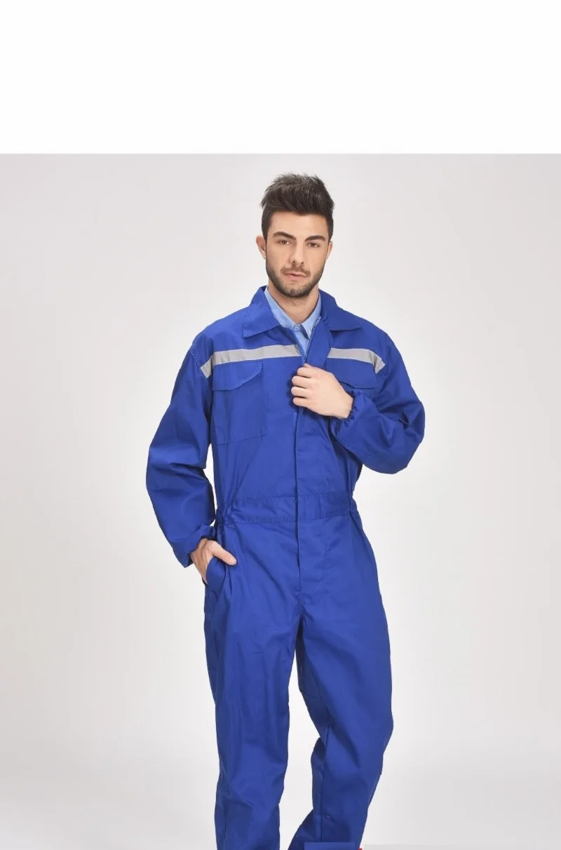 Mono con capucha, mono de trabajo a prueba de polvo, bata de aislamiento general, uniformes, traje de trabajo reflectante de seguridad para electricista mecánico - imagen 5