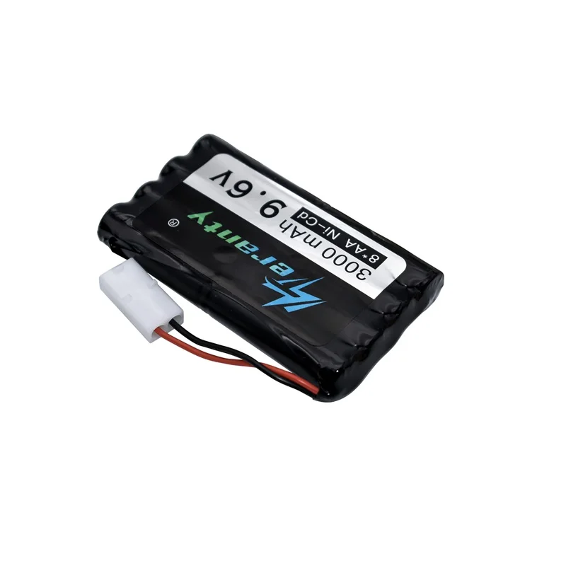 Batería recargable de 3000mah y 9,6 v para juguetes a control remoto, batería AA Nicd de 9,6 v y 2400mah para coches, tanque, Robots, pistola, barco a control remoto, 2 uds. - imagen 4