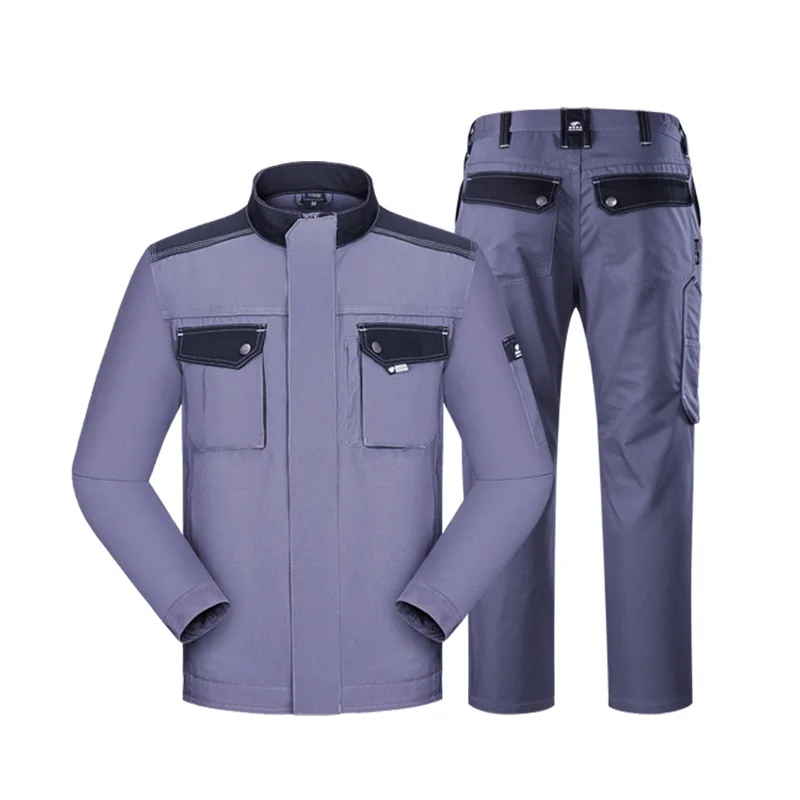 Nueva ropa de trabajo duradera para hombres y mujeres, chaqueta reflectante + Pantalones, máquina resistente al desgaste, soldador de reparación de automóviles, monos de taller, uniforme - imagen 3