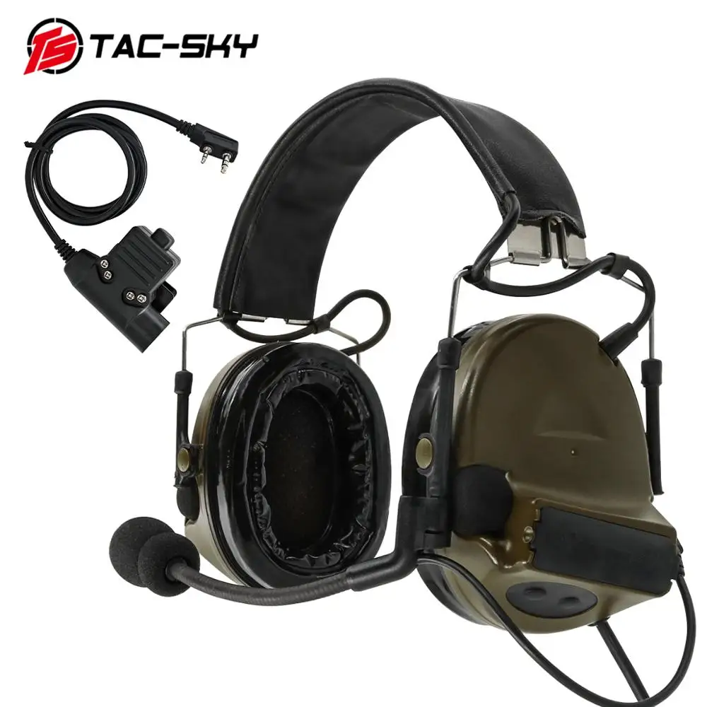 Adaptador táctico TAC-SKY U94 PTT y Airsoft, deporte, caza, cancelación de ruido, orejeras electrónicas, auriculares de tiro COMTA II - imagen 3