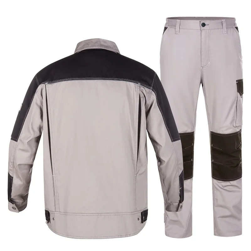 Traje de soldadura de algodón 100% para hombre y mujer, ropa de trabajo antiestática, uniforme de taller mecánico, bata de trabajo eléctrica duradera - imagen 3